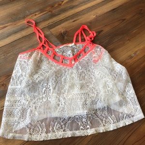 (Lush) lace crop tank